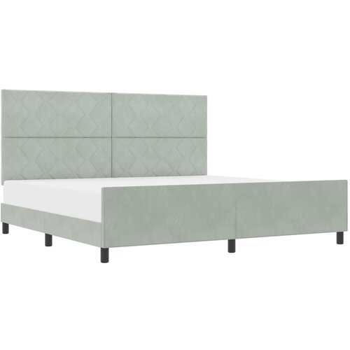 VidaXL Krevet Svjetlosiva 200x200 cm Bar&amp;scaron;un Slike