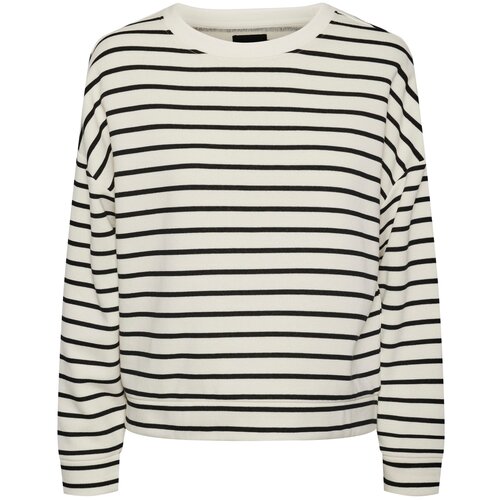 Pieces Sweater majica &amp;#039;CHILLI&amp;#039; crna / bijela Slike