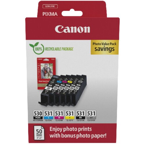Canon PGI-530 / CLI-531 Photo Value Pack PGBK/C/M/Y/BK/GY Cijene