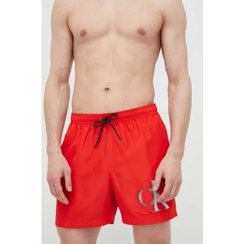 Calvin Klein Kratke hlače za kupanje boja: crvena
