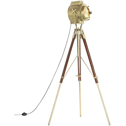 vidaXL Trinožna stoječa svetilka trden mangov les 193 cm, (20707581) Cene