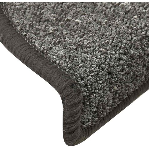  Prostirke za stepenice 30 kom 56x17x3 cm tamno sive poluokrugle Slike