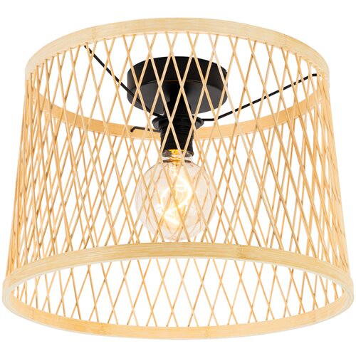 QAZQA Podeželska stropna svetilka ratan 40 cm IP44 - Calamus Cene