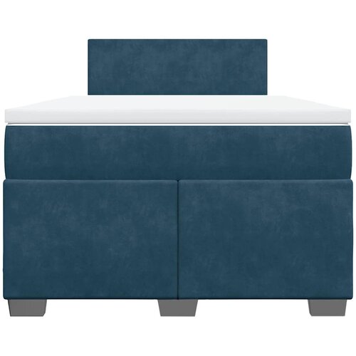 Box spring krevet s madracem tamnoplavi 120 x 200 cm bar&amp;scaron;unasti Slike