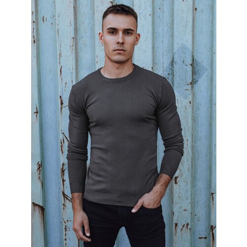 DStreet Sweter męski klasyczny ciemnoszary Slike