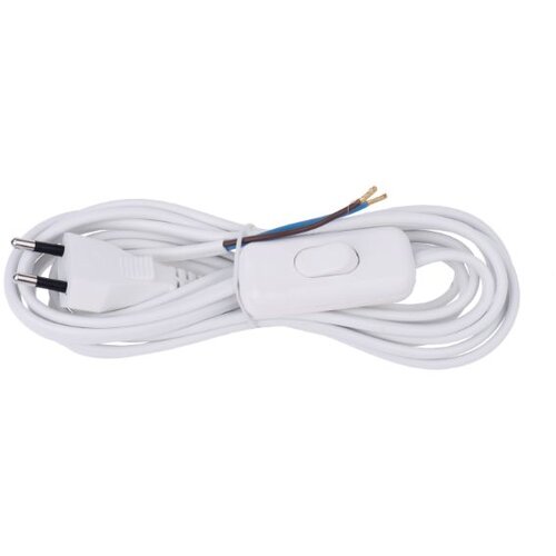Emos VRVICA 2X0.75 H03VVH2-F PVC 3M PL VTIKAČ + STIKALO BELA Cene