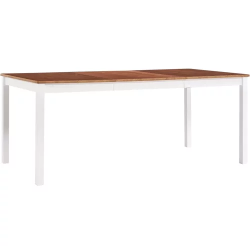  Jedilna miza bela in rjava 180x90x73 cm borovina