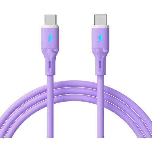 INF 66W USB-C na USB-C kabel za hitro polnjenje - silikon, 100 cm Purple, (5000276916) Cene