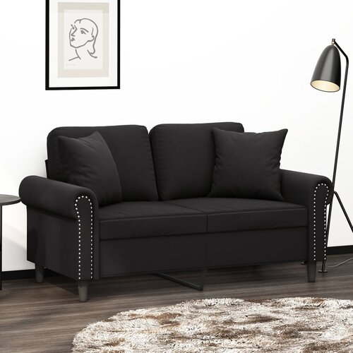 VidaXL Ukrasni jastuci 2 kom crni 40 x 40 cm bar&amp;scaron;unasti Slike