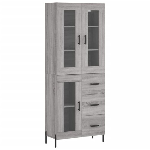 Maison Chic Visoka Komoda - Predalnik siva sonoma 69,5x34x180 cm inženirski les, (21722396) Cene