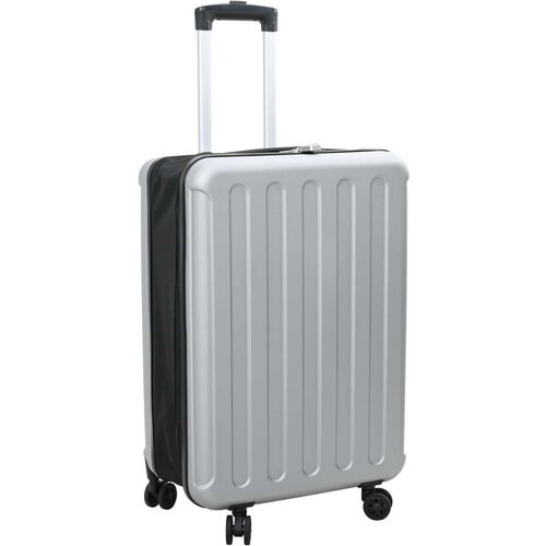 VidaXL sklopivi kofer tvrda &amp;scaron;koljka 24&amp;#039;&amp;#039; srebrna 43x27x66 cm ABS Slike
