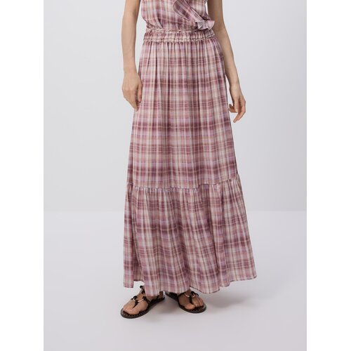 Reserved Karirana maxi suknja - šaren Cene