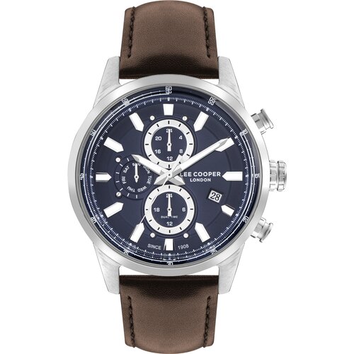 Lee Cooper Muški ručni sat, Kvarcni mehanizam, 45mm, Teget kućište, Teget, LC07855.394 Cene