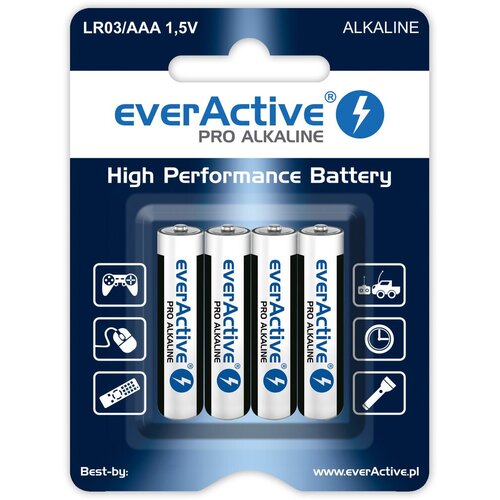 EverActive Alkaline batteries Pro Alkaline LR6 AA - blister card - 4 pieces Cijene
