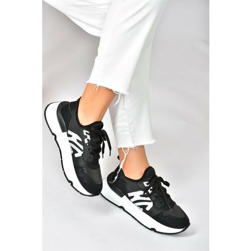 Fox Shoes Black Fabric Thick Soled Sneakers Sneakers Slike