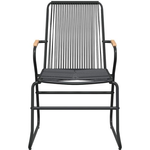  7-dijelni vrtni blagovaonski set od PVC ratana crni Crna Dužina stola 200 cm Slike
