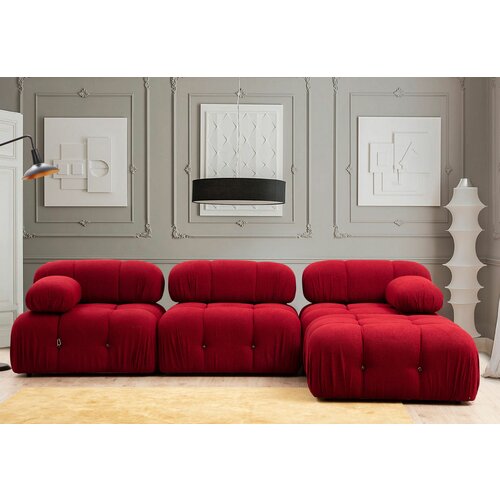 bubble corner ( L1-O1-1R -puf) - red red corner sofa Slike