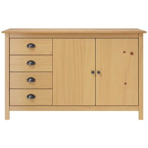 Maison Chic Komoda - Predalnik Hill medeno rjava 130x40x80 cm trdna borovina, (21721653) Cene