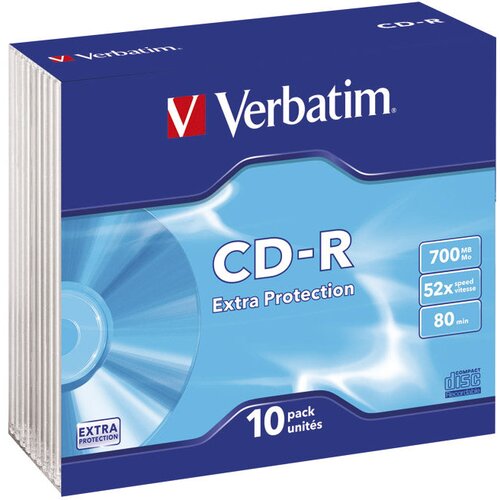 CD-R 700/80 52X SLIM EXTRA PROTECTION PK10 VERBATIM 43415 Cijene
