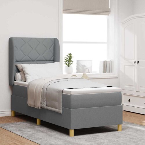  Krevet s opruga kutije Svijetlo siva 200 x 80 cm tkanina Cene