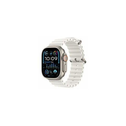 Apple watch Ultra2 cellular, 49mm titanium case w white ocean band Cene