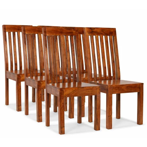 vidaXL blagovaonske stolice od masivnog drva i šišama 6 kom moderne