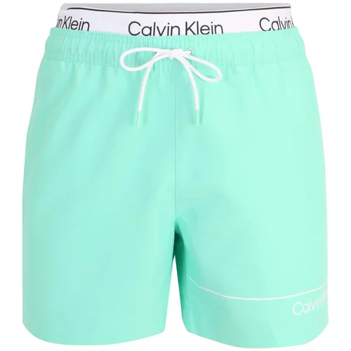 Calvin Klein Swimwear Kratke kopalne hlače turkizna / črna / bela
