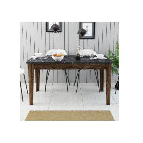 Hanah home trpezarijski sto milan 518 walnut black Cene