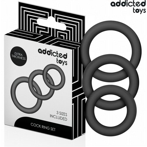 Addicted Toys Cock Komplet Erekcijskih ObroČkov Addicted Toys I Slike
