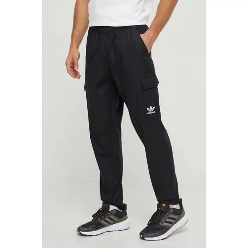 Adidas Bombažne hlače črna barva