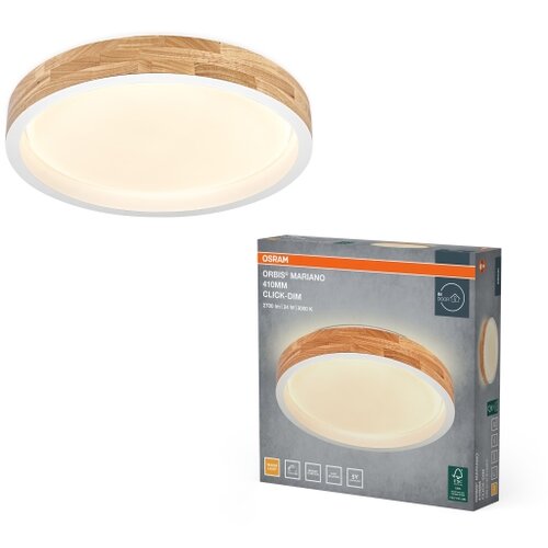 Osram LED prigu&amp;scaron;iva plafonska svetiljka MARIANO LED/24W/230V prečnik 41 cm hrast/bela Slike