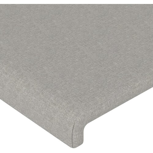 Uzglavlje s u&amp;scaron;ima svjetlosivo 203x23x118/128 cm od tkanine Slike