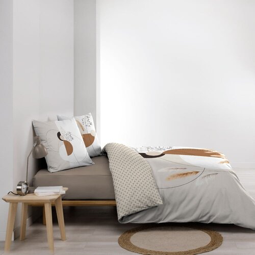 Douceur d int&amp;eacute;rieur Bela/bež bombažna posteljnina za zakonsko posteljo/podalj&amp;scaron;ana 240x220 cm Natacha &amp;ndash; Slike