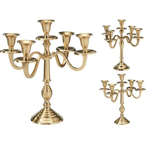  SVIJEĆNJAK 30CM ZA 5 SVIJEĆA ZLATNI SORTO Cijene