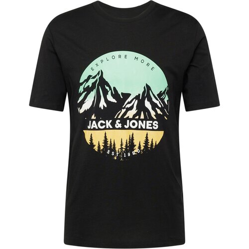 Jack &amp;amp; Jones Majica &amp;#039;JJPEAK&amp;#039; pastelno žuta / menta / crna / bijela Slike