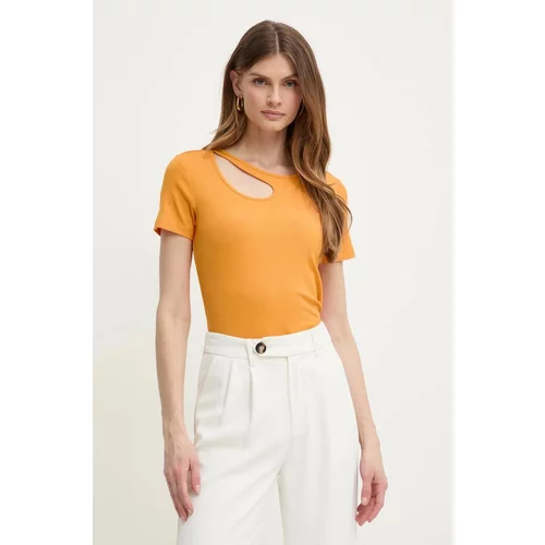 Morgan Kratka majica DVIL ženska, oranžna barva, DVIL