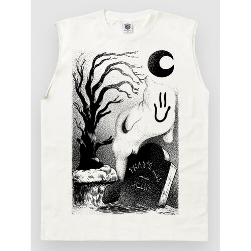 The Dudes Ghost Cliff Front Classic Standard T-shirt off / white Cene