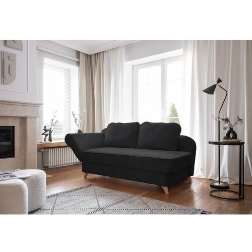 Miuform Antracitno siv ležalnik iz rebrastega žameta (levi kot) Chic Charlotte &amp;ndash; Slike