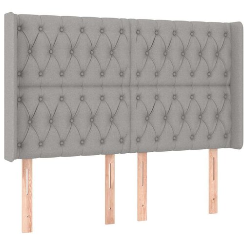  Box spring s madracem LED svjetlosivi 160x200 cm tkanina Slike