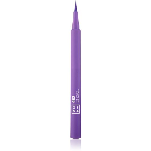 3INA The Color Pen Eyeliner črtalo za oči v obliki flomastra odtenek 482 - Purple 1 ml Slike