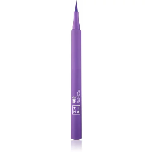 3INA The Color Pen Eyeliner tuš za oči nijansa 482 - Purple 1 ml