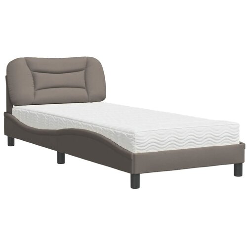 vidaXL Krevet s madracem smeđesivi 90x190 cm od tkanine Cijene