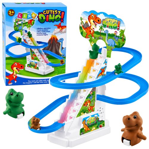  Track Dinosaur Slide Moving Stairs Figures Lights Sounds Cene