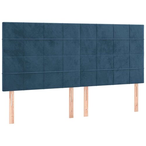 vidaXL Box spring postelja z vzmetnico temno modra 160x200 c Cene