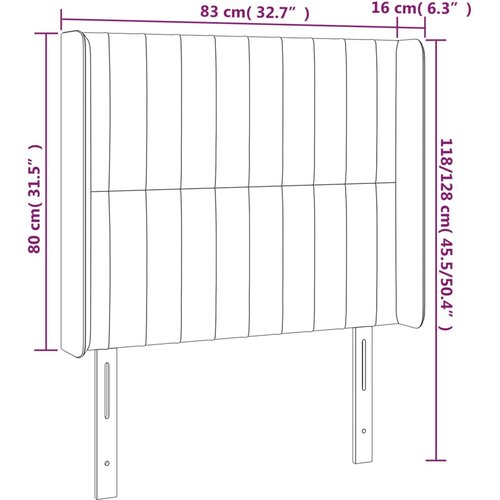  LED uzglavlje ružičasto 83x16x118/128 cm bar&amp;scaron;unasto Slike