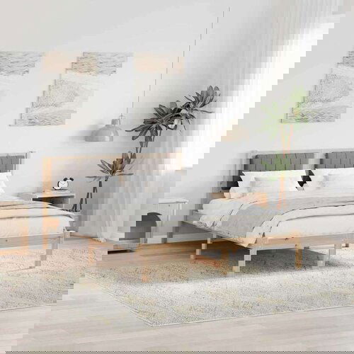 vidaXL Krevetni okvir s tapiciranim uzglavljem Sivo-smeđa 120 x 190 cm Cene