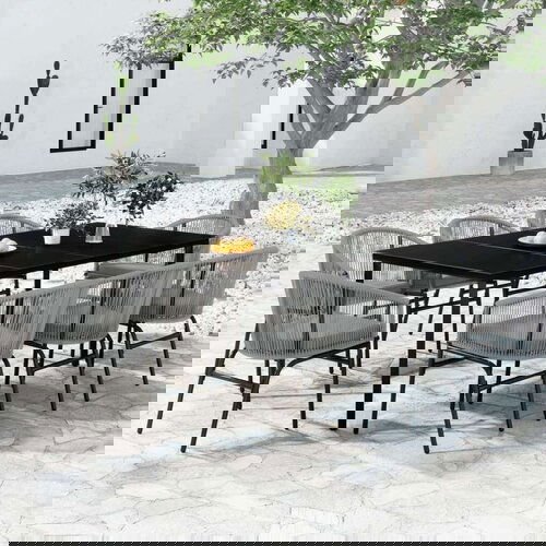  Vrtna jedilna garnitura 9-delna siva, (20671650) Cene