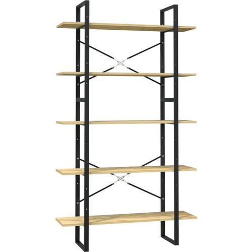 Maison Chic 5-nadstropna Knjižna omara - Knjižni regal 100x30x175 cm borovina, (21725809) Slike