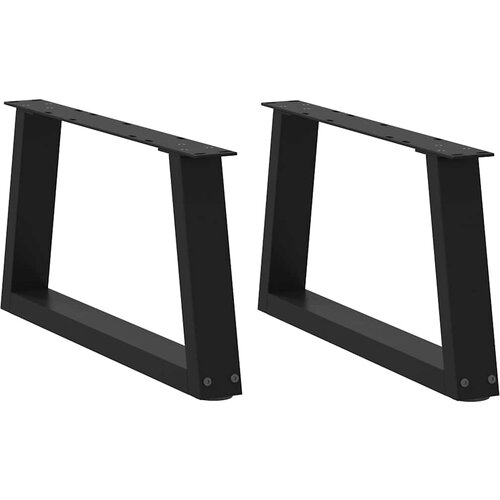 VidaXL noge jedilne mize v-oblika 2 kosa črna 60x(30-31,3) cm jeklo Slike