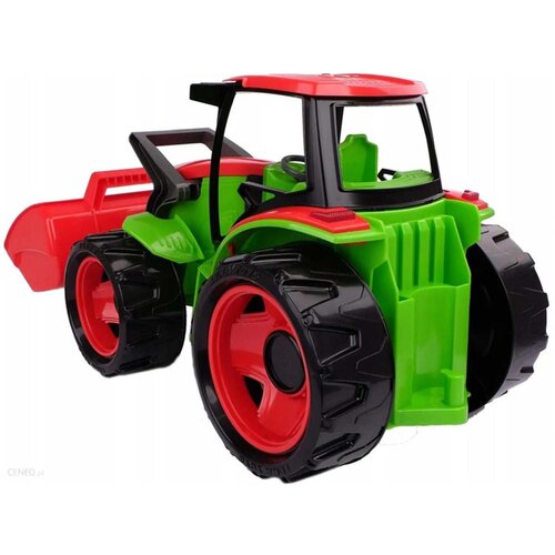 Lena LENA: Ogromen zeleno-rdeč traktor z nakladalnikom in prikolico 107 cm Slike